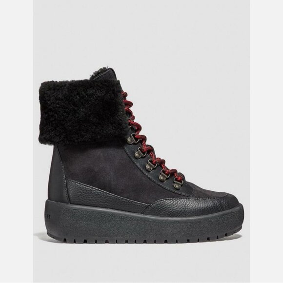 Coach Tyler Fold Over Shearling Weatherproof Boot - Picture 4 of 6